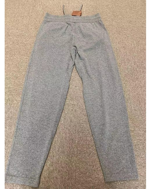 Loro Piana Gray Drawstring Knitted Pants for men