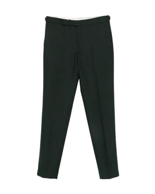 Tagliatore Black Casual Pants With Belt Loops for men
