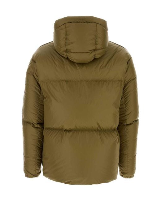 Herno Green Long-Sleeved Down Jacket for men
