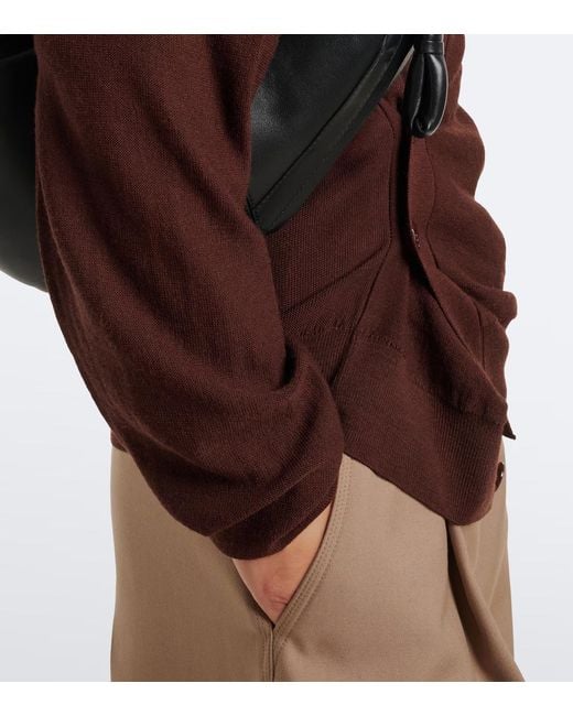 Lemaire Brown Wool-Blend Cardigan