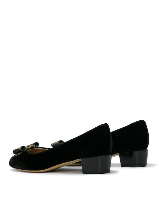 Ferragamo Black Bow-Tie High Heels