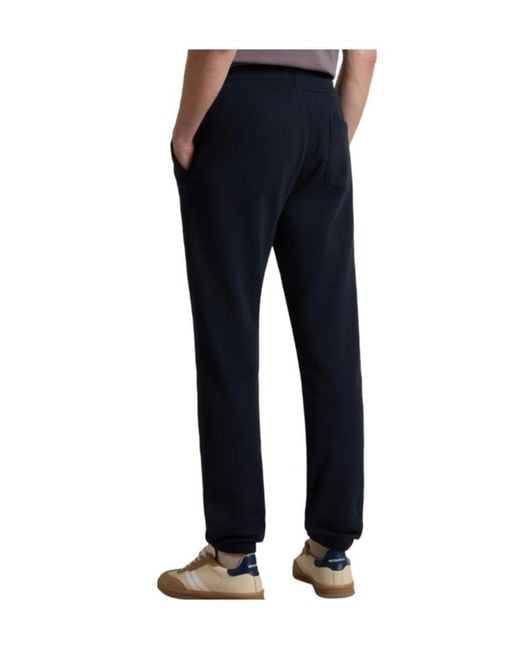 Woolrich Blue Drawstring Logo Track Pants for men