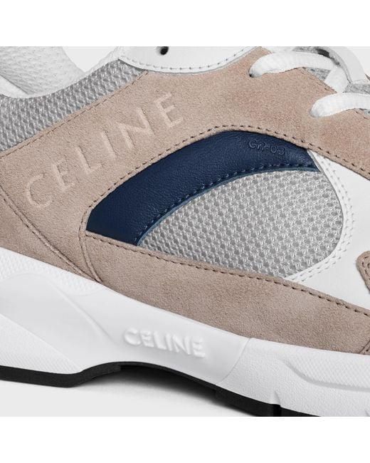 Céline White Runner Cr-03 Low Lace-Up Sneaker