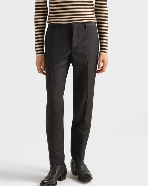 Prada Gray Pleated Tailored Trousers for men