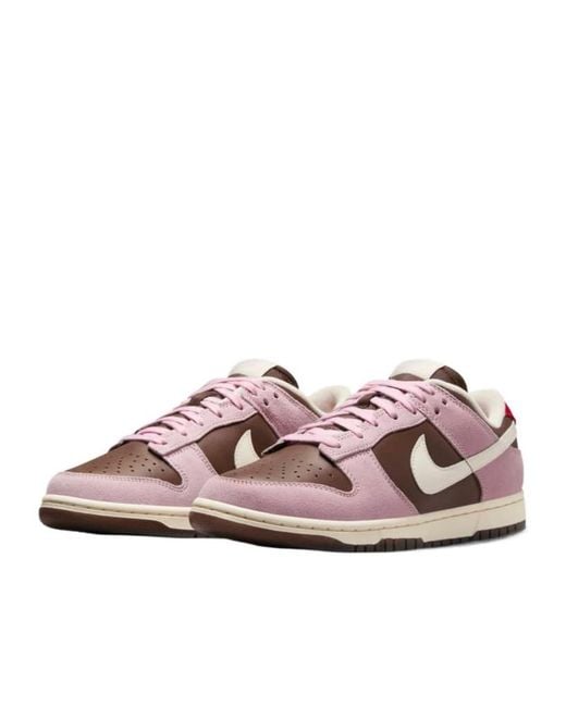 Nike Pink Dunk Low Lace-Up Sneakers