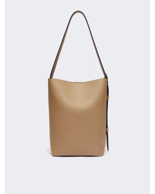 Max Mara Natural Medium Archetipo Leather Bag