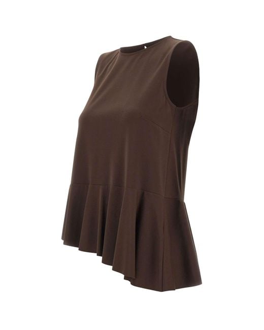 Kaos Brown Sleeveless Top