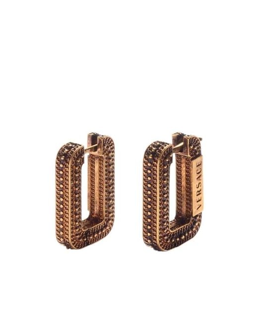Versace White Axis Earrings for men