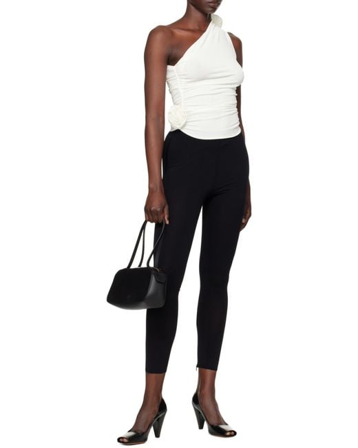 Magda Butrym White One Shoulder Ruched Top