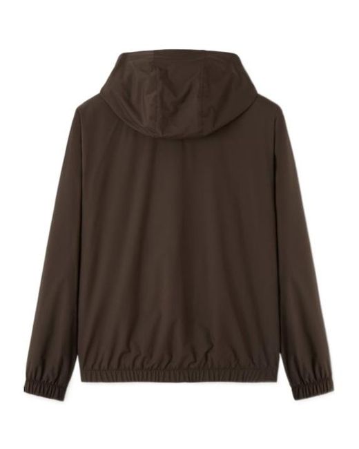 Loro Piana Brown Hooded Bomber for men