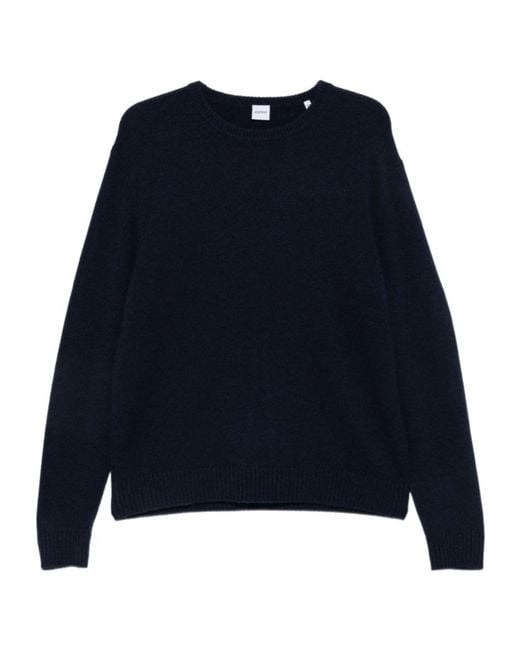 Aspesi Blue Crew-Neck Long-Sleeve Sweater for men