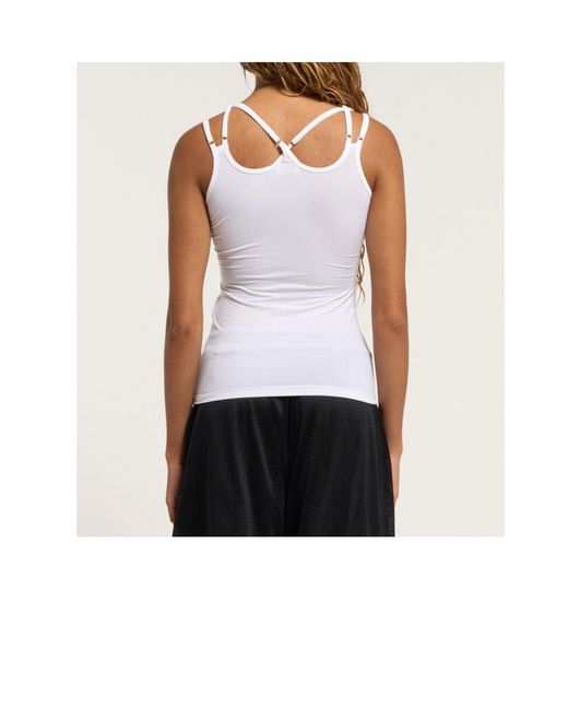 AVAVAV White Tova Logo-Print Multi-Strap Top