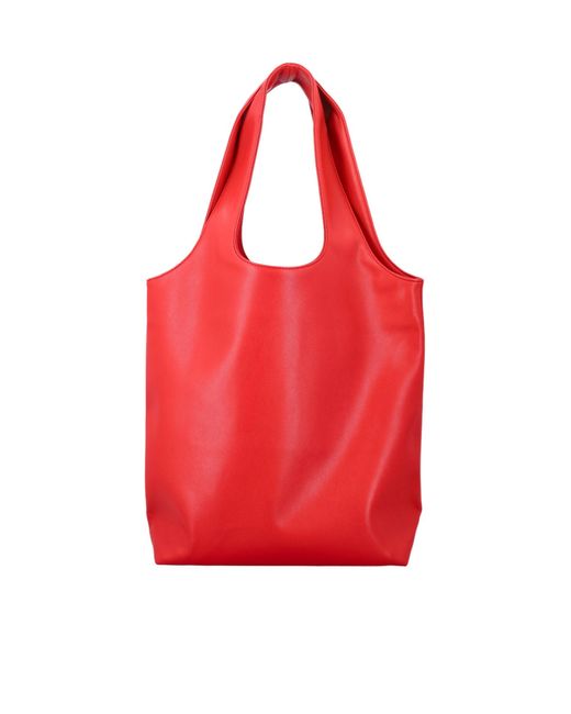 A.P.C. Red Ninon Small Logo Tote Bag