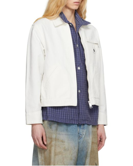 Carhartt White W' Og Detroit Zip Pocket Jacket