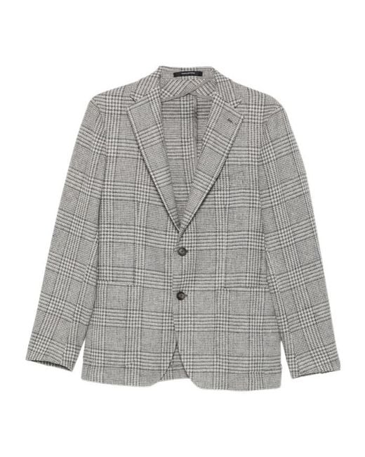 Tagliatore Gray Long-Sleeved Suit Jacket for men
