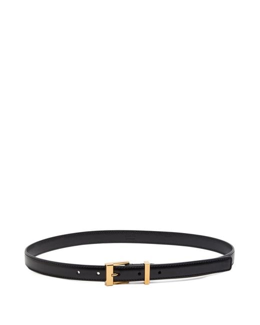 Khaite White Manhattan Leather Belt