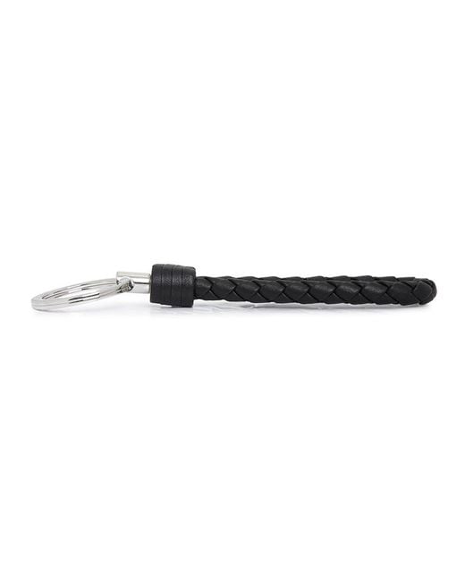 Bottega Veneta Black Intrecciato Key Ring
