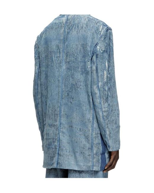 DIESEL Blue D-Pekka Double Breasted Blazer