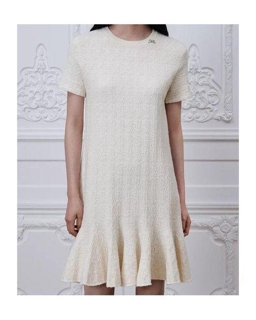 Dior White Godet Dress