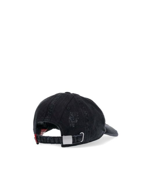 DIESEL Blue C-Geir Distressed-Effect Denim Cap for men