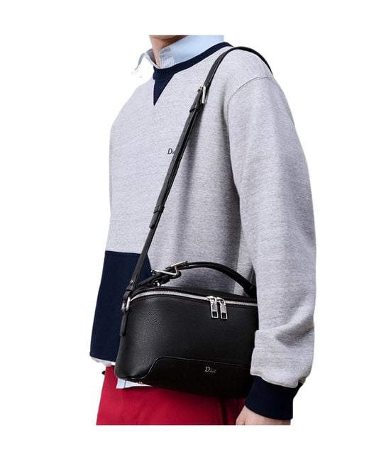 Dior Blue Archie Zipped Bag With Strap for men