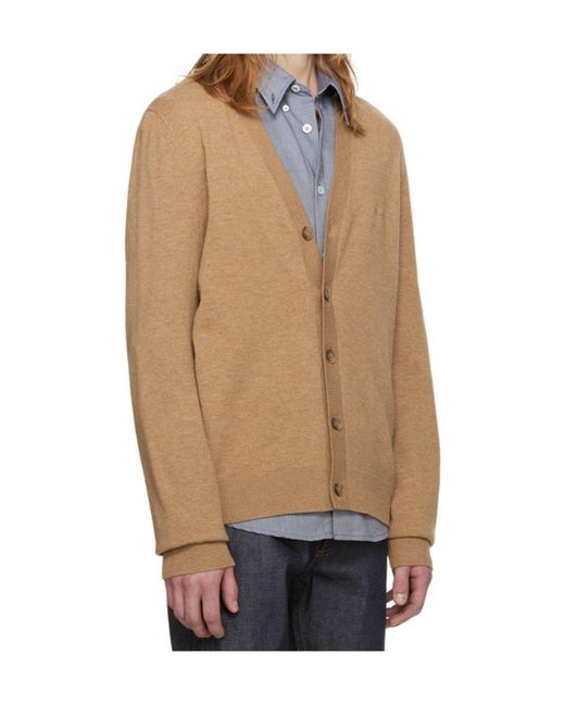 A.P.C. Natural Samuel Button-Down Cardigan for men