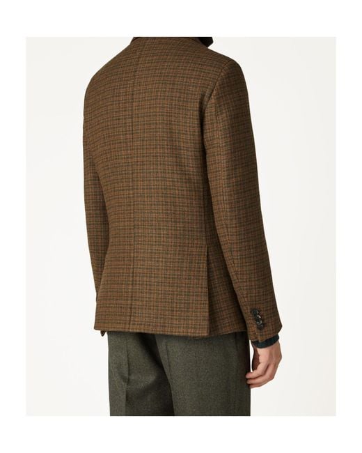 Loro Piana Brown Torino Checked Casual Jacket for men