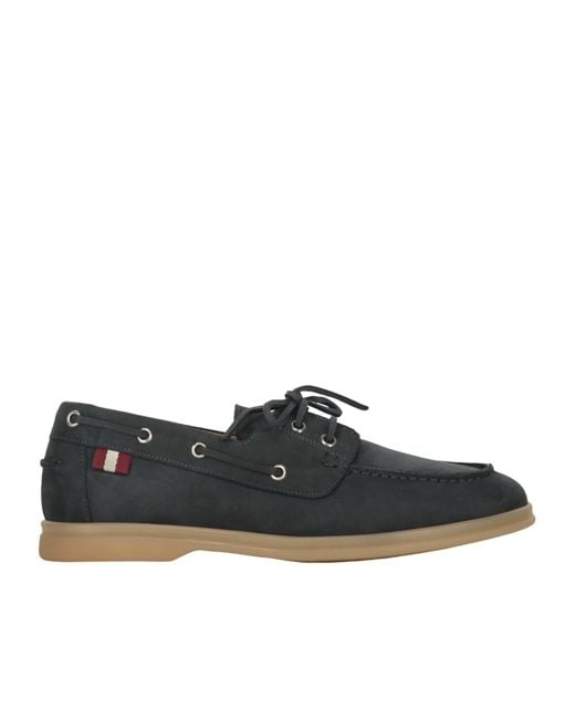 Bally Black Round-Toe Moccasins for men