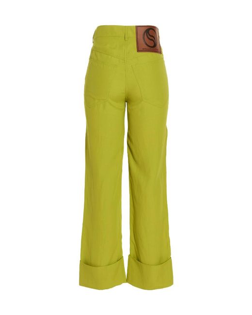 Stella McCartney Green Logo Patch Jeans