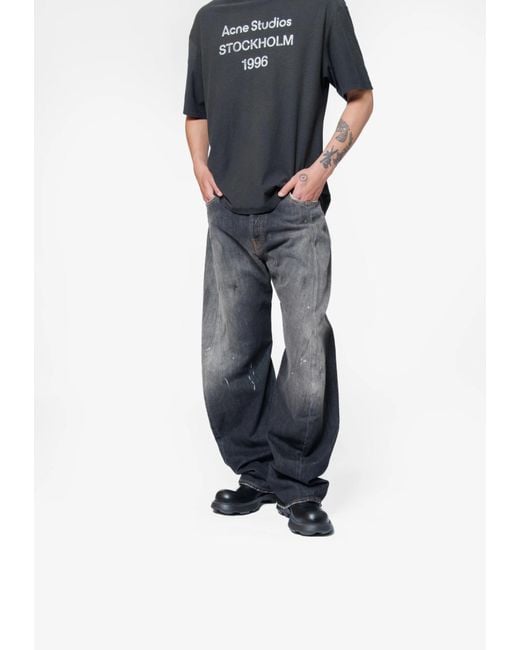 Acne Blue Belt Loop Jeans for men