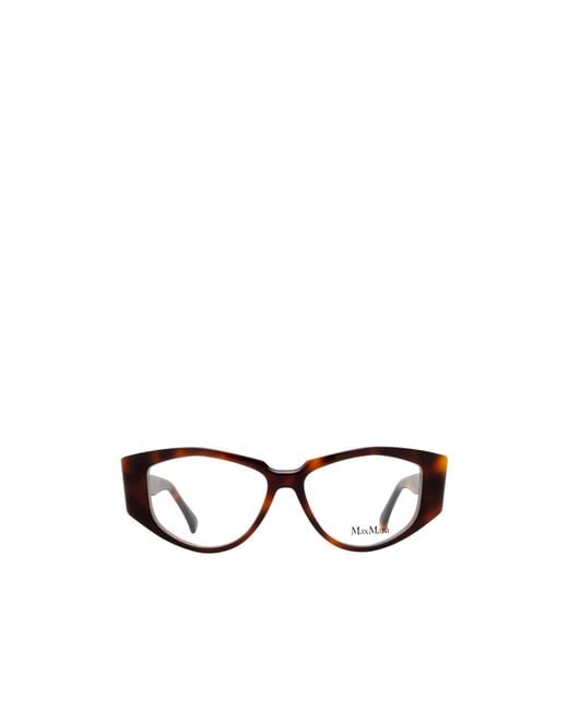 Max Mara White Irregular Frame Glasses