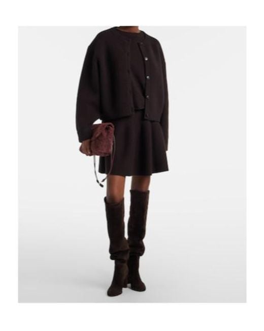 Lisa Yang Black Wren Cashmere Miniskirt