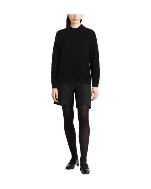 Max Mara Black Minimal Solid Knit Sweater