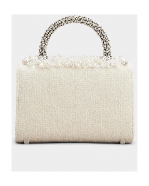 Roger Vivier Natural Flower Strass Pearl Mini Buckle Jewel Clutch Bag