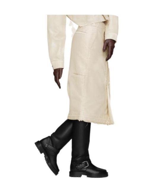 Maison Margiela Natural Chino Midi Skirt