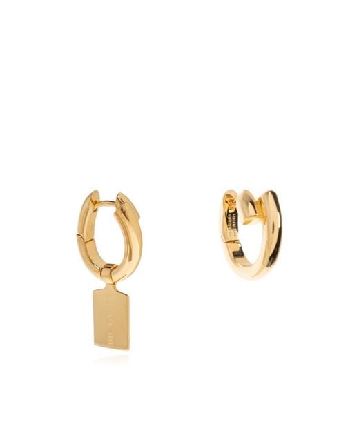 Balenciaga Metallic Asymmetrical Shape Earrings