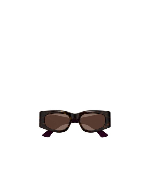 Gucci Brown Eyewear Rectangular Frame Sunglasses