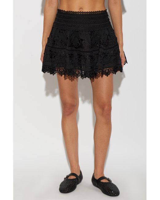 AllSaints Black Short A-Line Skirt