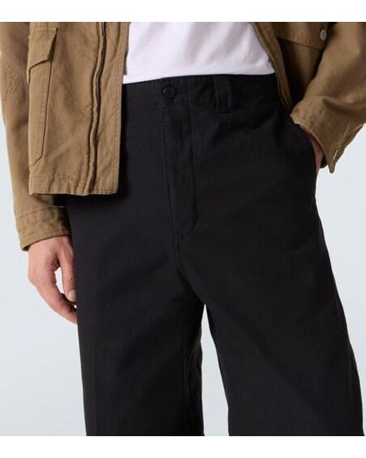 Visvim Black High-Rise Cotton Chinos for men
