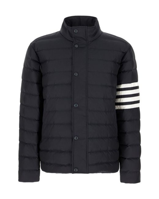 Thom Browne Black 4-Bar Quilted Jacket for men