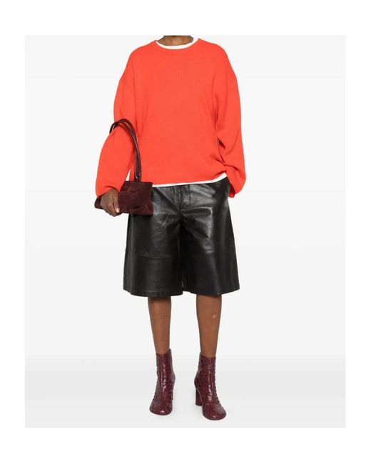 Soft Goat Red Crew-Neck Jumper