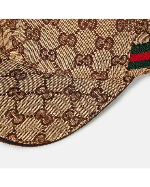 Gucci Brown Printed Baseball Cap for men