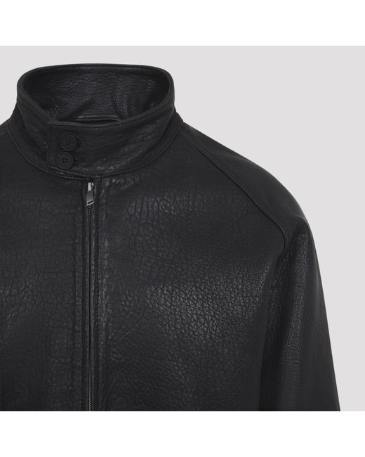 Studio Nicholson Black Over Leather Jacket for men