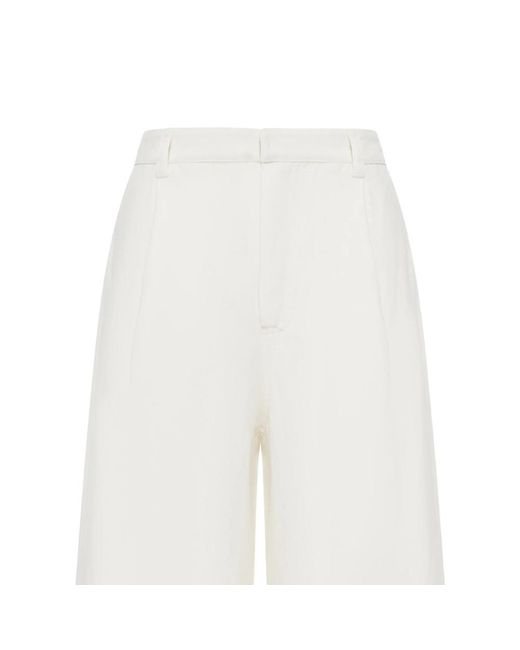 Max Mara White Casual Pants With Belt Loops