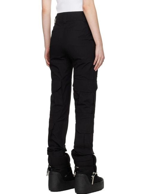Givenchy Black Logo Plaque Cargo Trousers