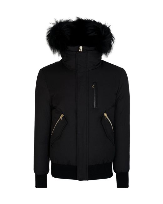 Mackage Black Long-Sleeved Cotton-Padded Jacket for men
