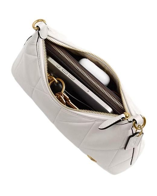 COACH White Juliet Shoulder Bag 25 With Quilting