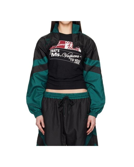 VAQUERA Blue Cropped Windbreaker Jacket
