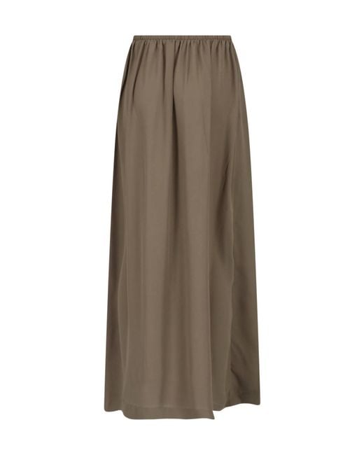 Frankie Shop Natural Elastic-Waist Skirt