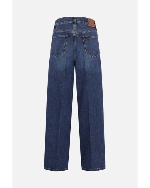 Totême Blue Totême High-Waisted Straight-Leg Jeans